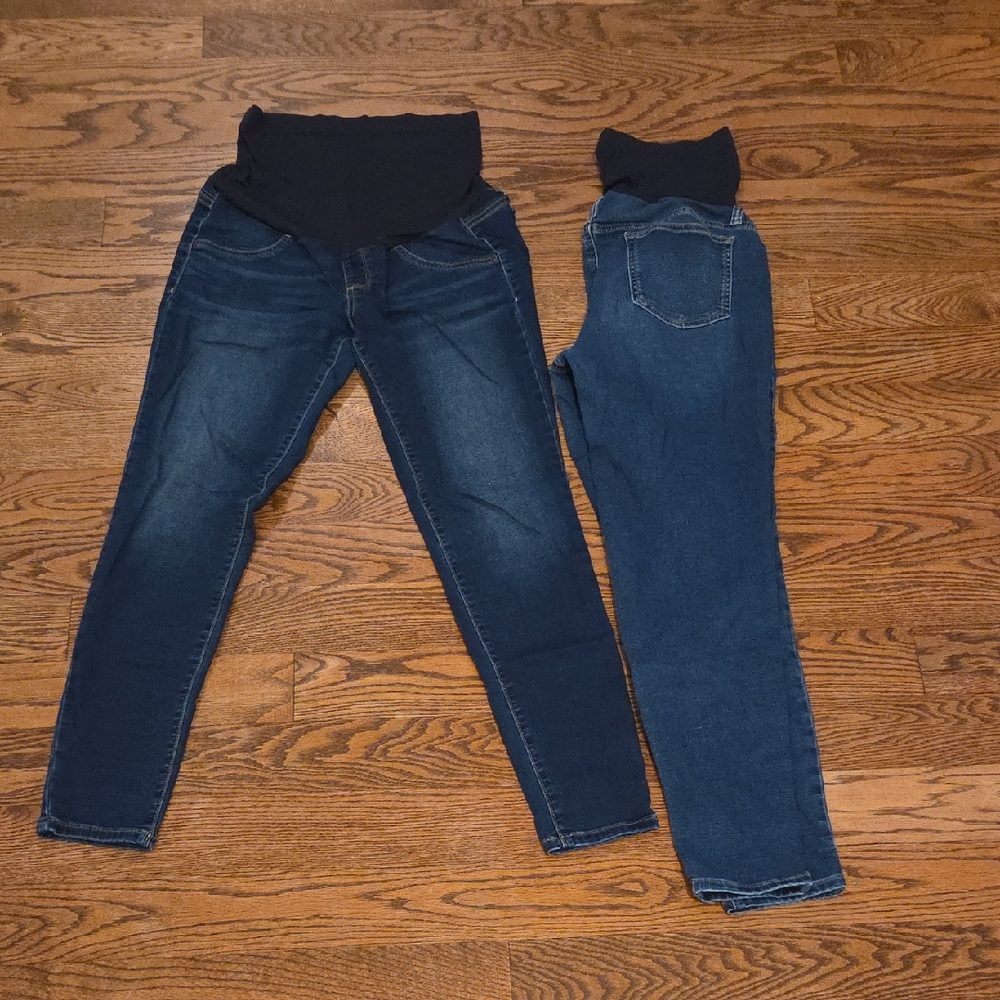 a:glow Maternity - Dark Blue Women's Jeggings - Size 8 - 2 Pairs